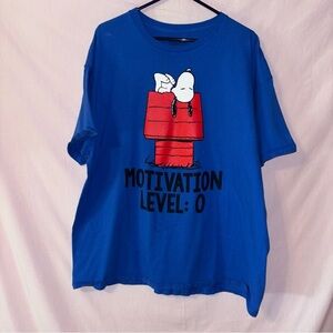 Peanuts Blue Snoopy Motivation Men’s T-Shirt